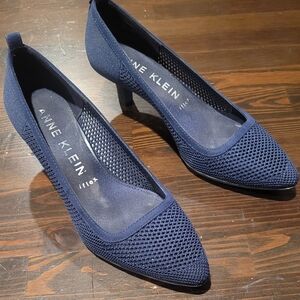 Anne Klein Dark Blue Mesh Heels